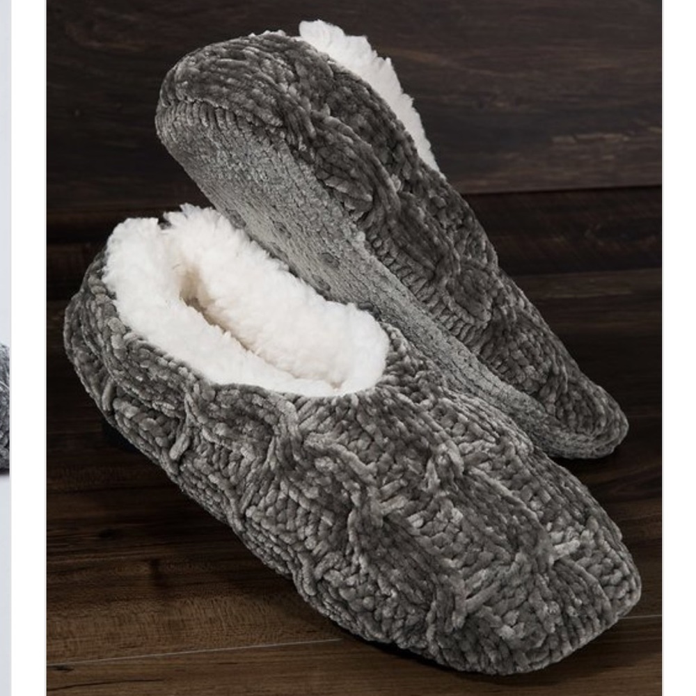 Fleece lined Chenille slippers Lilac - Picture 4 of 8